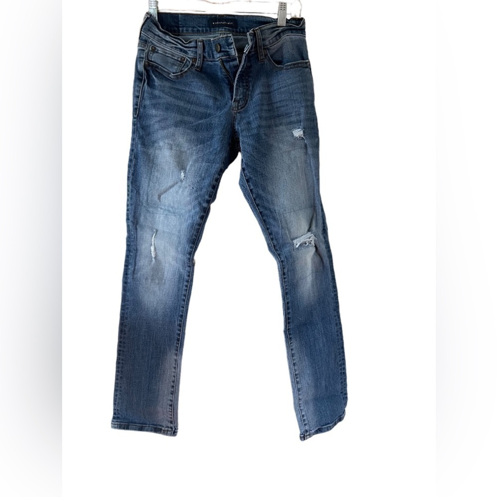 Aeropostale Light Wash Distressed Ripped Skinny Jeans Size 28/32